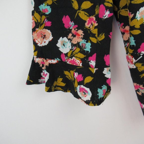 NWOT Abound Linen Blend Floral Blazer sz M - Picture 5 of 7